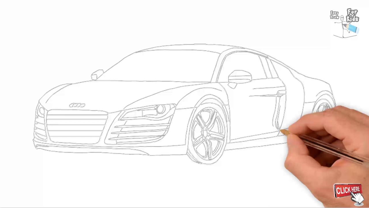 1280x720 Outline Car Draw Easy And Simple For Kids Draw Easy For Kids - Vehicle Outline Drawings