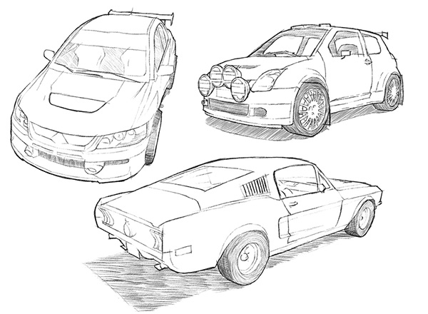600x440 Car Drawing Techniques On Behance - Vehicles Images For Drawing