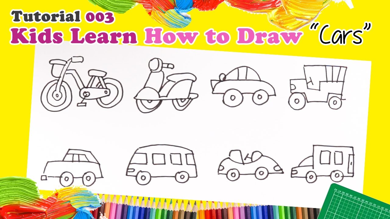 1280x720 drawing different cars, kids to learn different type of cars - Vehicles Images For Drawing