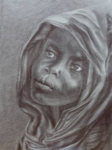 375x500 boy with veil - Veil Drawing