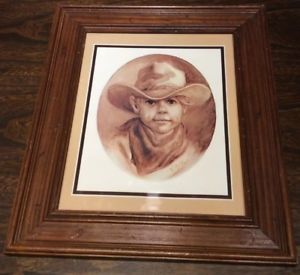 300x275 vintage home interiors pictures cowboy boy print vel miller - Vel Miller Drawings