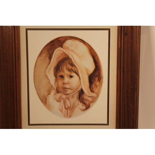 500x500 vintage girl w bonnet - Vel Miller Drawings