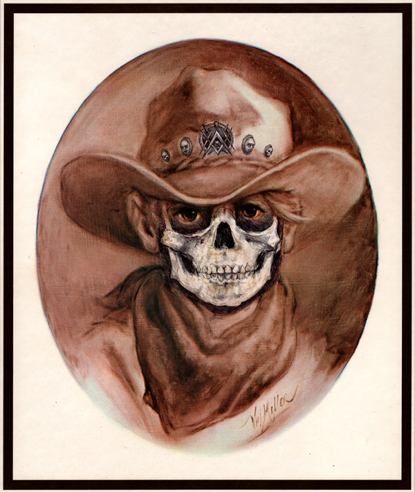 600x711 cowboy - Vel Miller Drawings
