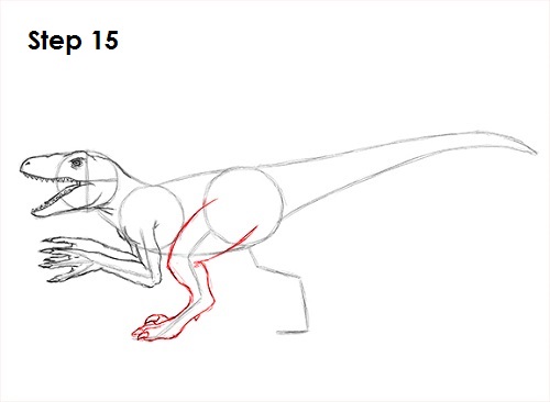 500x366 how to draw a velociraptor - Velociraptor Drawing
