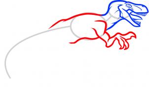 302x176 how to draw how to draw a velociraptor dinosaur - Velociraptor Drawing
