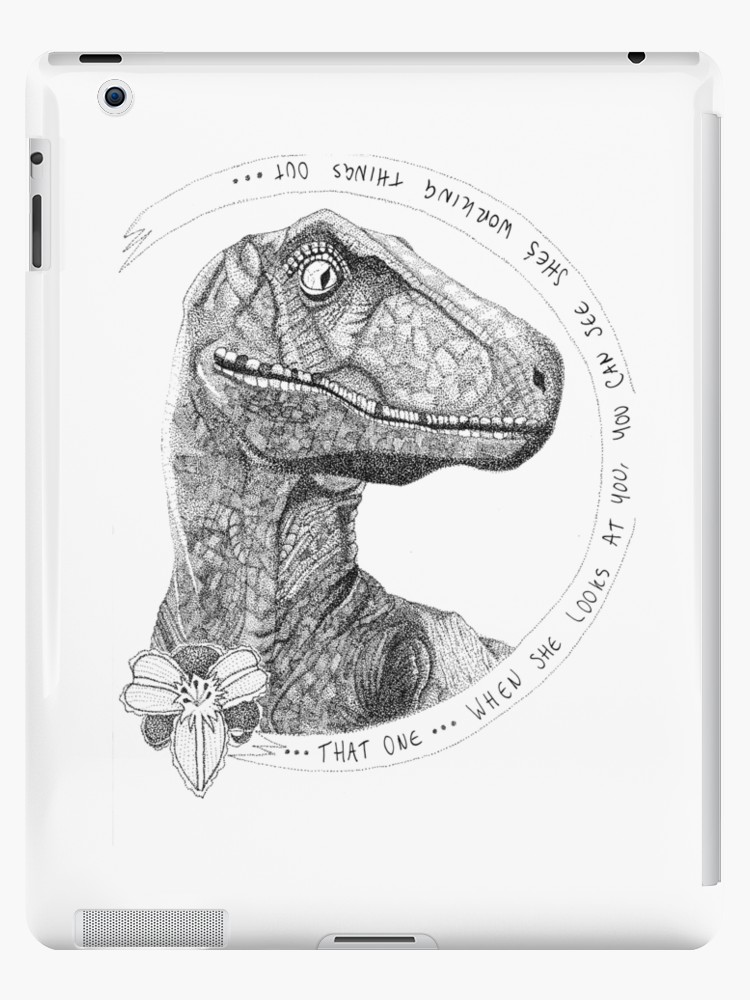 750x1000 velociraptor drawing ipad cases skins - Velociraptor Drawing