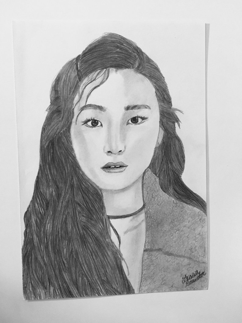 794x1059 Seulgi Red Velvet Drawing Etsy - Velvet Drawing