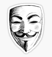 210x230 V For Vendetta Drawing Stickers Redbubble - Vendetta Drawing