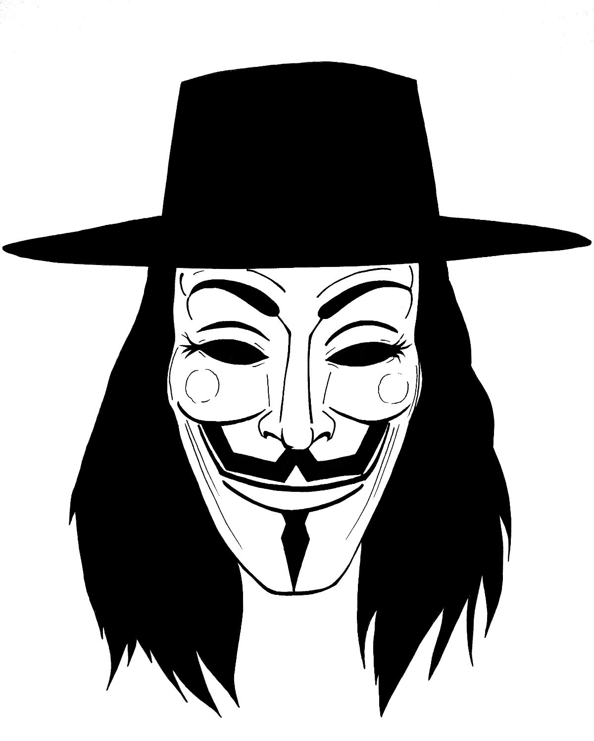 1200x1496 Guy Fawkes, V - Vendetta Drawing