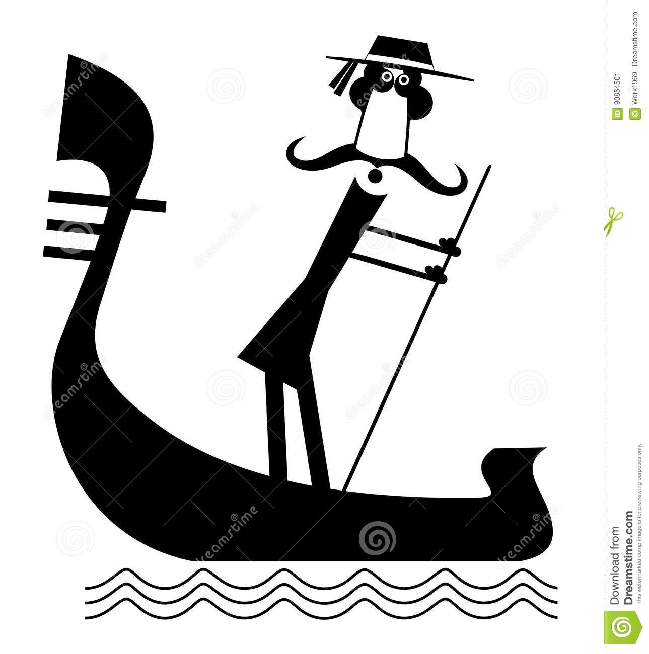 1289x1300 gondola clipart venice bridge - Venice Gondola Drawing