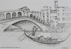 236x162 drawing of gondola - Venice Gondola Drawing