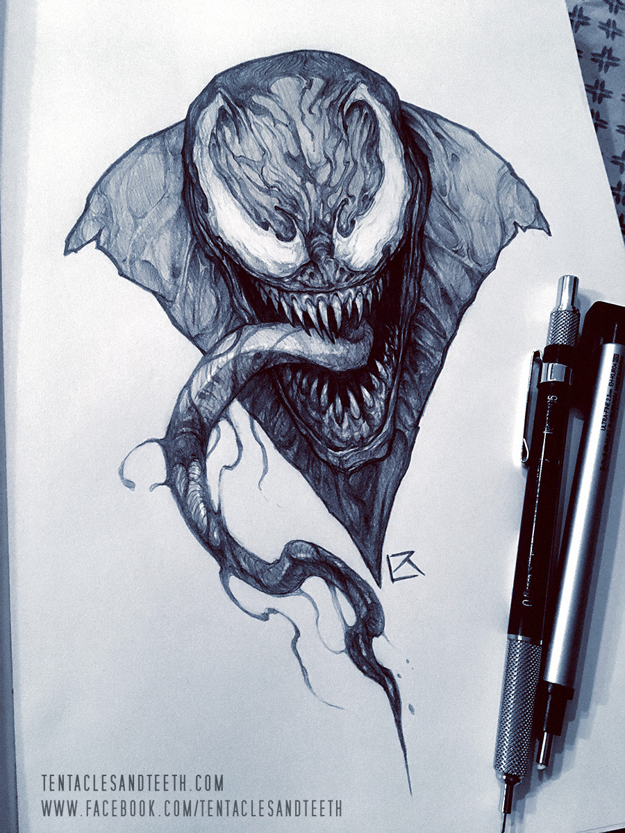 900x1200 Richard Luong - Venom Drawing