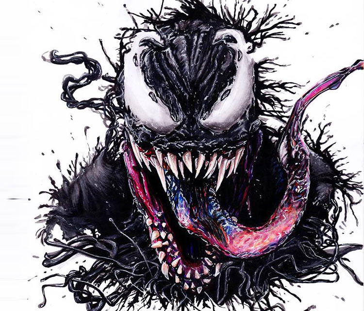 Venom Pencil Drawing - Venom Drawing. 