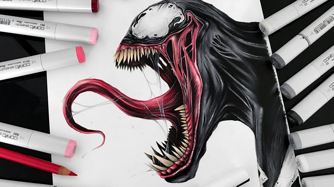 1280x720 drawing venom - Venom Drawing