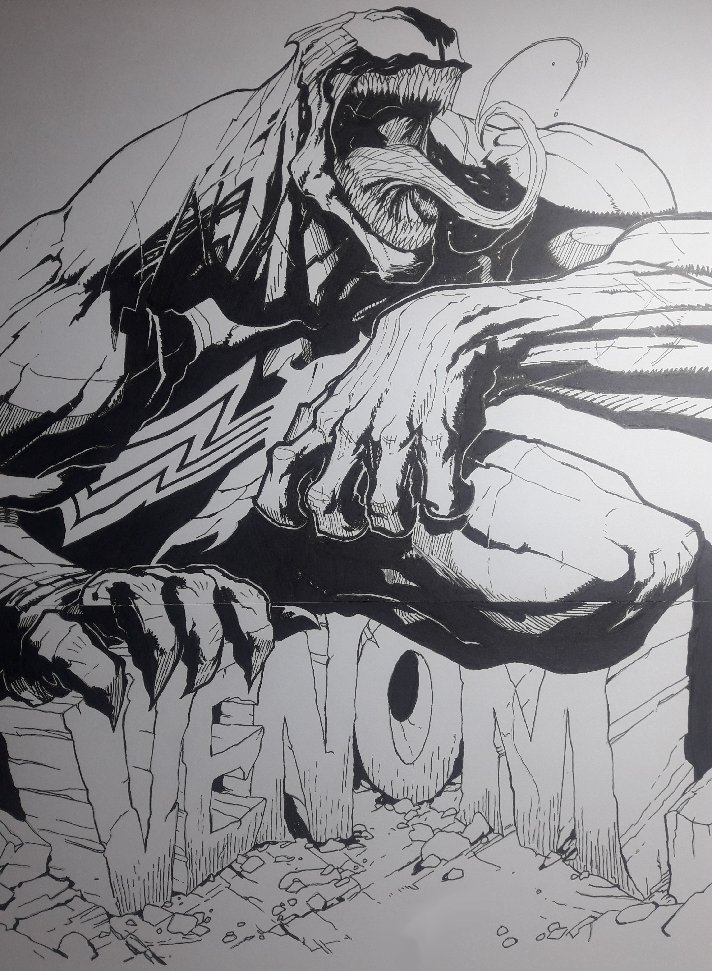 3003x4096 drawing venom steemit - Venom Drawing