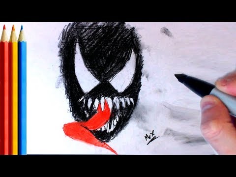 480x360 How To Draw Venom Face - Venom Face Drawing