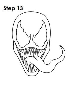 236x305 how to draw venom step artworks in drawings, venom - Venom Face Drawing