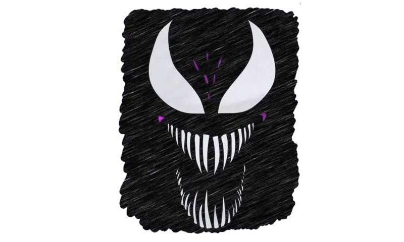 800x480 How To Draw Venom - Venom Face Drawing