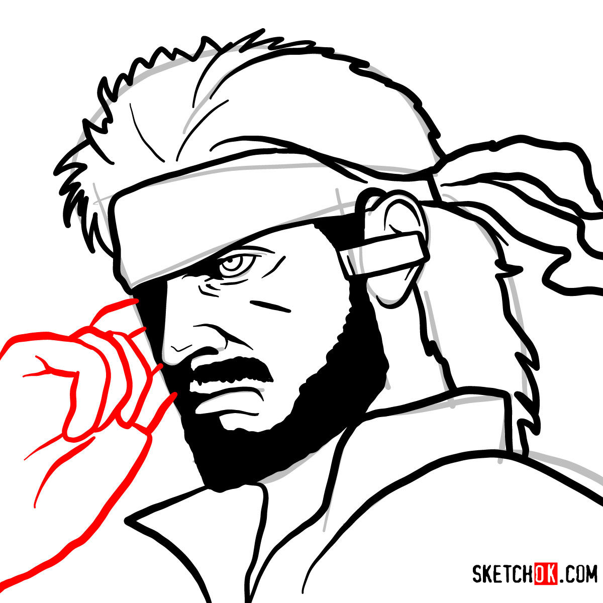 How To Draw Venom Snake's Face Metal Gear Solid - Venom Face Drawing. 