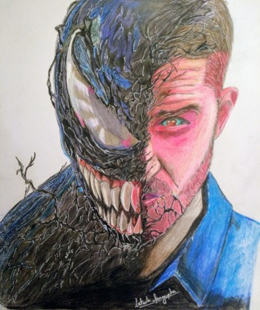 375x448 We Are Venom Drawing - Venom Face Drawing