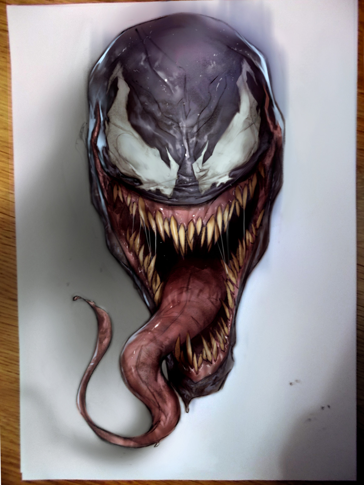 1200x1600 ben oliver - Venom Face Drawing