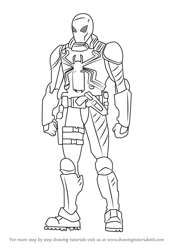 566x800 learn how to draw agent venom from ultimate spider man - Venom Spiderman Drawing