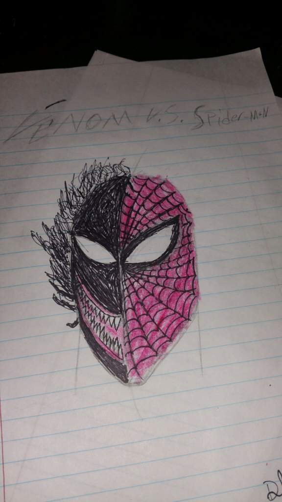 576x1024 My First Venom Vs Spiderman Drawing Marvel Amino - Venom Spiderman Drawing