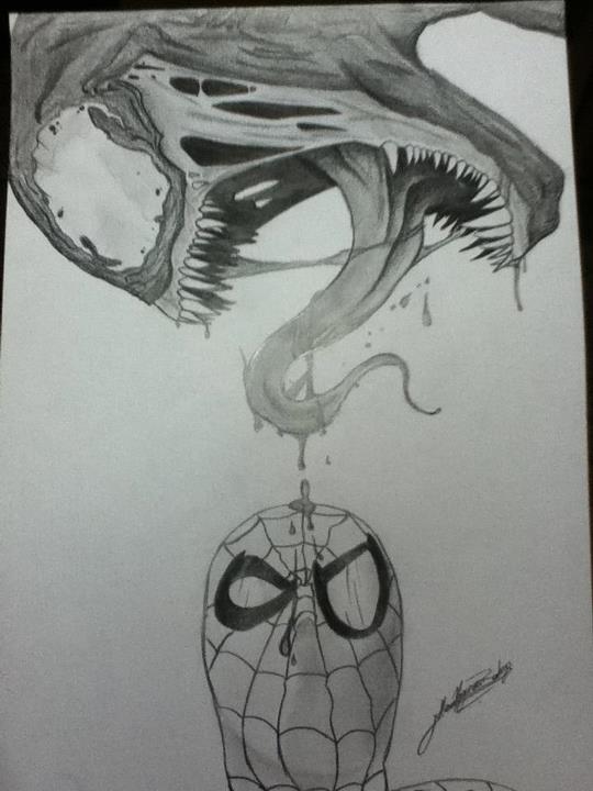 540x720 Spiderman Drawing Skull For Free Download - Venom Spiderman Drawing