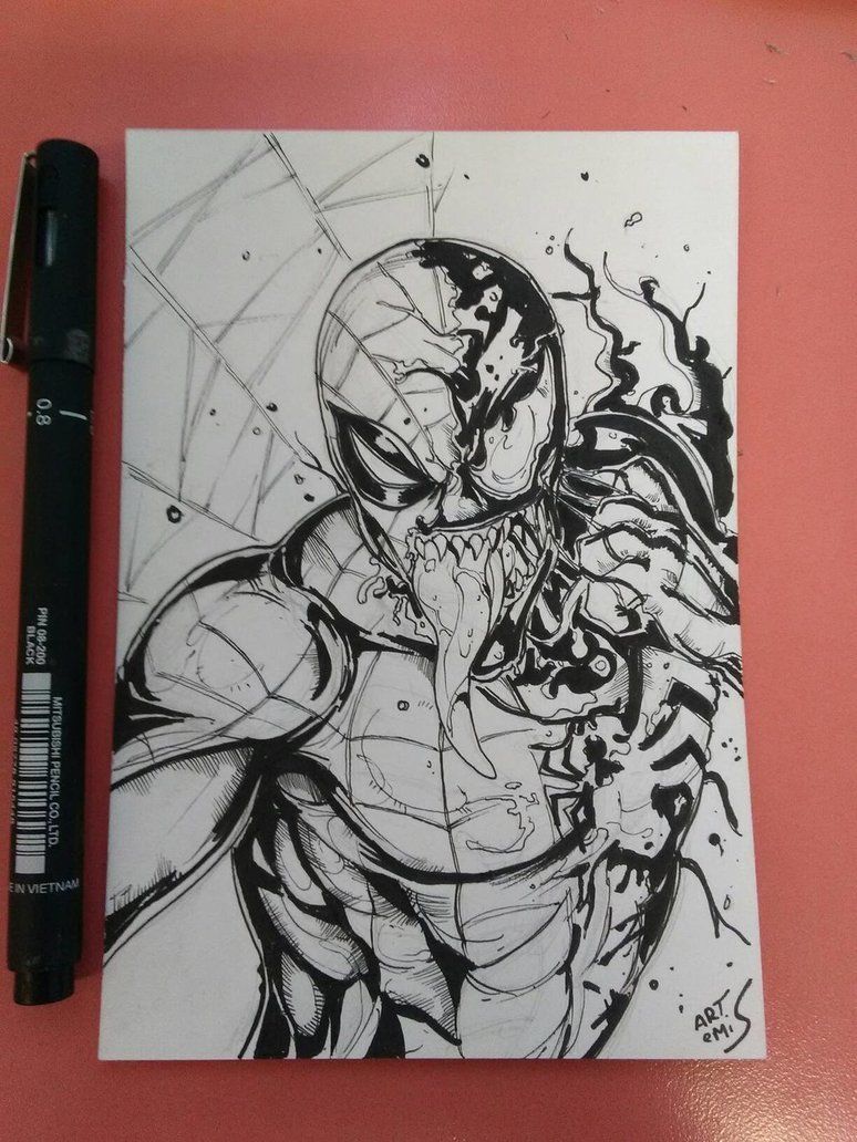 774x1032 Venom - Venom Spiderman Drawing