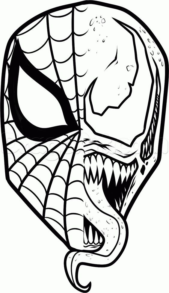 564x978 how to draw spiderman and venom step geeks - Venom Spiderman Drawing