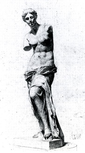 364x650 sargent john singer drawings - Venus De Milo Drawing