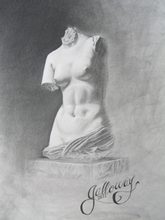 562x750 venus de milo aaronsart - Venus De Milo Drawing