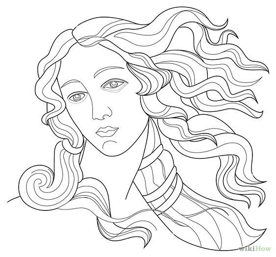 563x524 Goddess Venus Draw - Venus Drawing