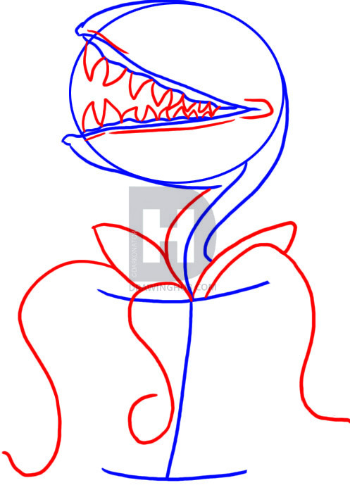 497x696 How To Draw A Venus Flytrap, Step - Venus Fly Trap Drawing