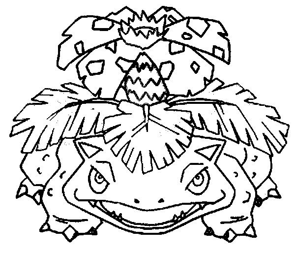 600x514 Picture Coloring Pokemon Coloring Pages Venusaur With Coloring - Venusaur Drawing
