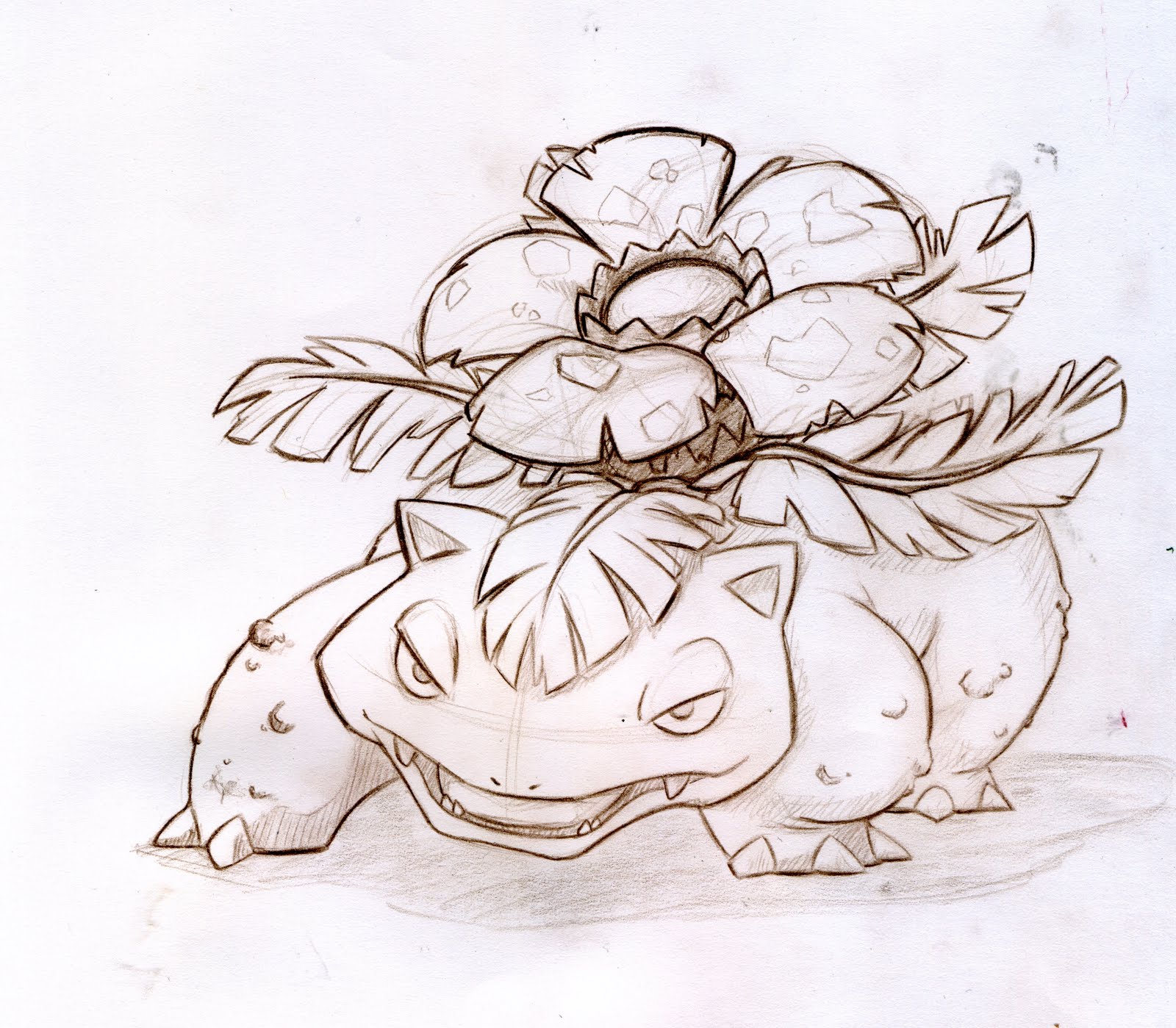 1600x1399 Results Of Boredom Venusaur - Venusaur Drawing