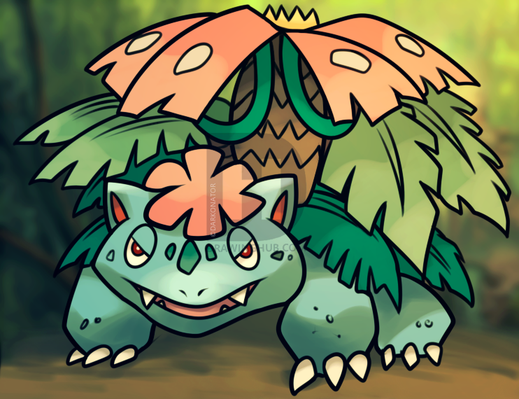742x570 How To Draw Mega Venusaur, Step - Venusaur Drawing