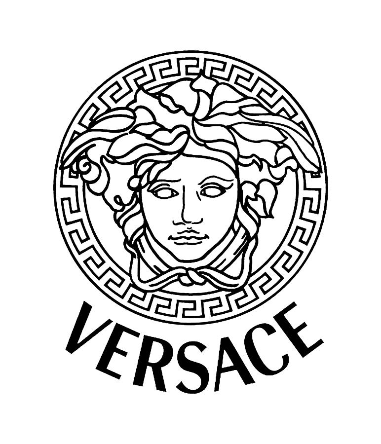 772x900 versace drawing - Versace Logo Drawing