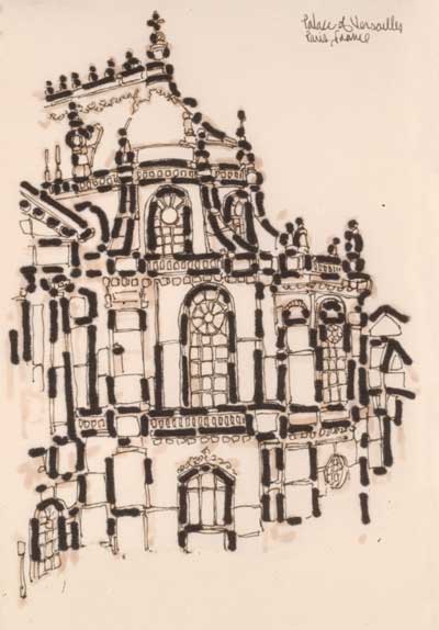 400x574 freed fine art - Versailles Drawing