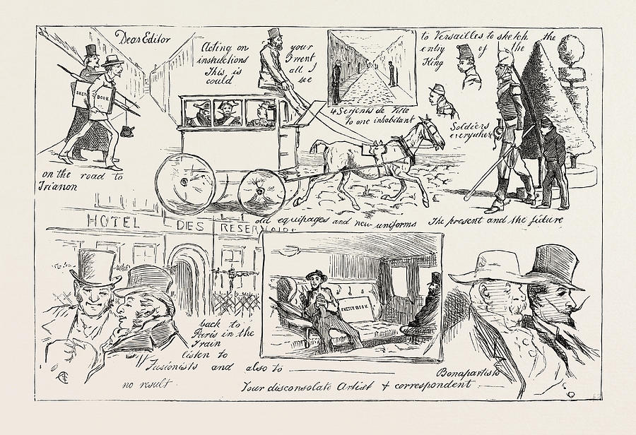 900x616 at versailles, france the expected entry of the king drawing - Versailles Drawing