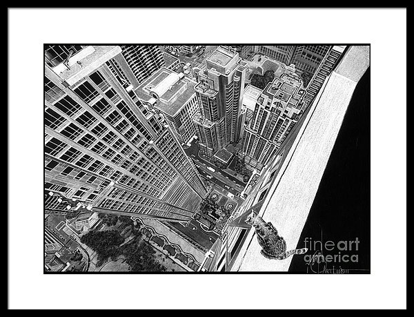 600x459 Vertigo Kitty Framed Print - Vertigo Drawing