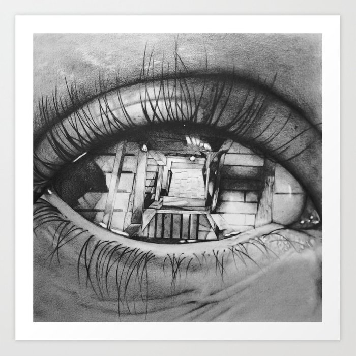 700x700 Vertigo Effect Art Print - Vertigo Drawing
