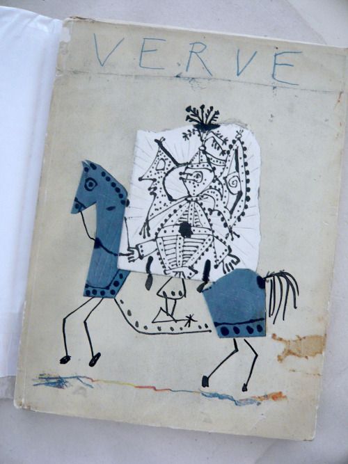 500x667 the near sighted monkey, oldbooklover picasso's cover design - Verve Drawing