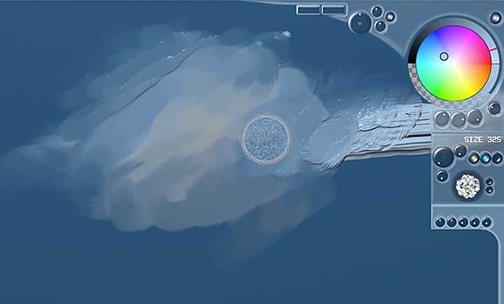 720x434 verve painter, a tiny fluid dynamics based paint application - Verve Drawing