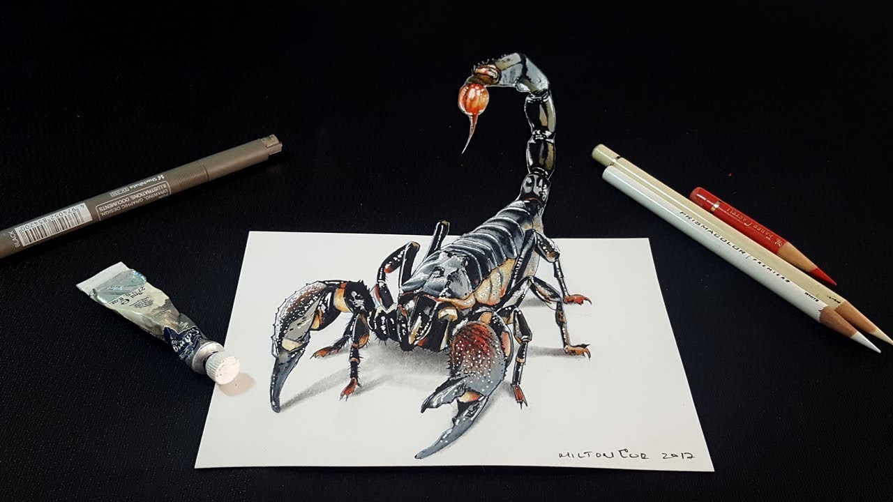1280x720 Drawing A Scorpion, How To Draw, Very Cool Art - Very Cool Drawings