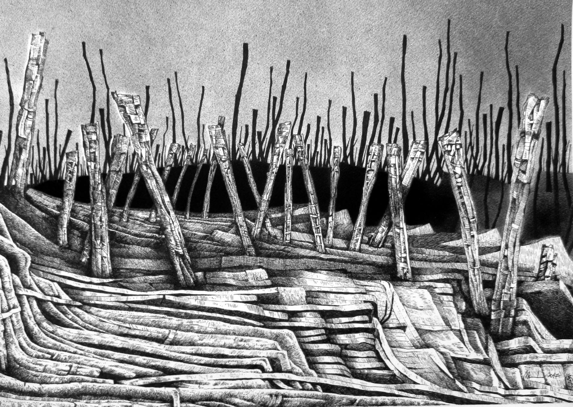 1920x1364 Enchanted Forest Drawing - Very Detailed Drawing