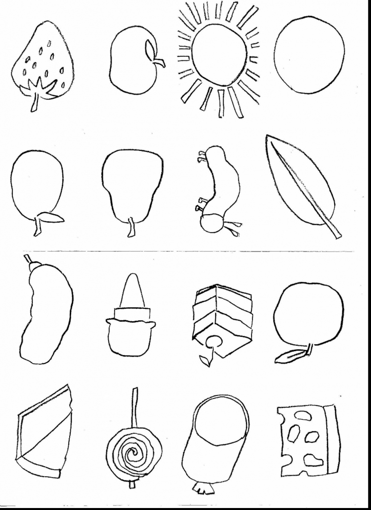 745x1024 new hungry caterpillar drawing at getdrawings coloring sheets - Very Hungry Caterpillar Drawing