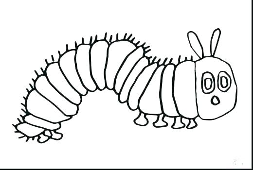 520x350 very hungry caterpillar coloring - Very Hungry Caterpillar Drawing