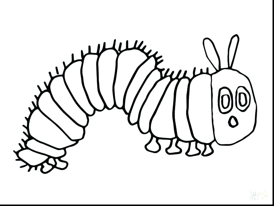 948x711 very hungry caterpillar coloring - Very Hungry Caterpillar Drawing