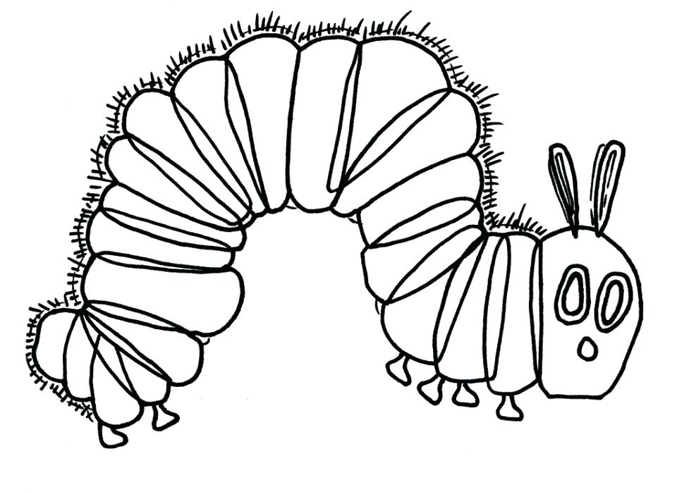 960x698 caterpillar coloring pages - Very Hungry Caterpillar Drawing